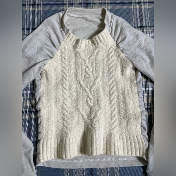 Lululemon St. Moritz Cable Knit Polar Cream Wool Sweater - Picture 7 of 9